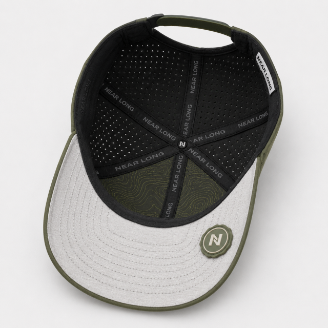 Profile Golf Cap,www.nearlonggolf.com,Olive Green Golf Cap With Ball Marker