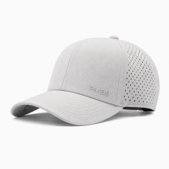 Golf Cap,www.nearlonggolf.com,Light Grey Low Profile Golf Cap