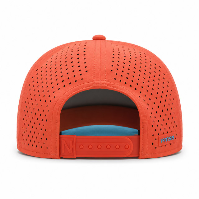 Orange Quick Dry Golf Cap,www.nearlonggolf.com,Orange Quick Dry Golf Cap With Vented Panels
