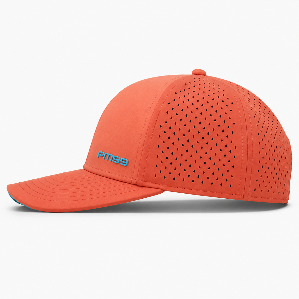 Orange Quick Dry Golf Cap,www.nearlonggolf.com,Orange Quick Dry Golf Cap With Vented Panels