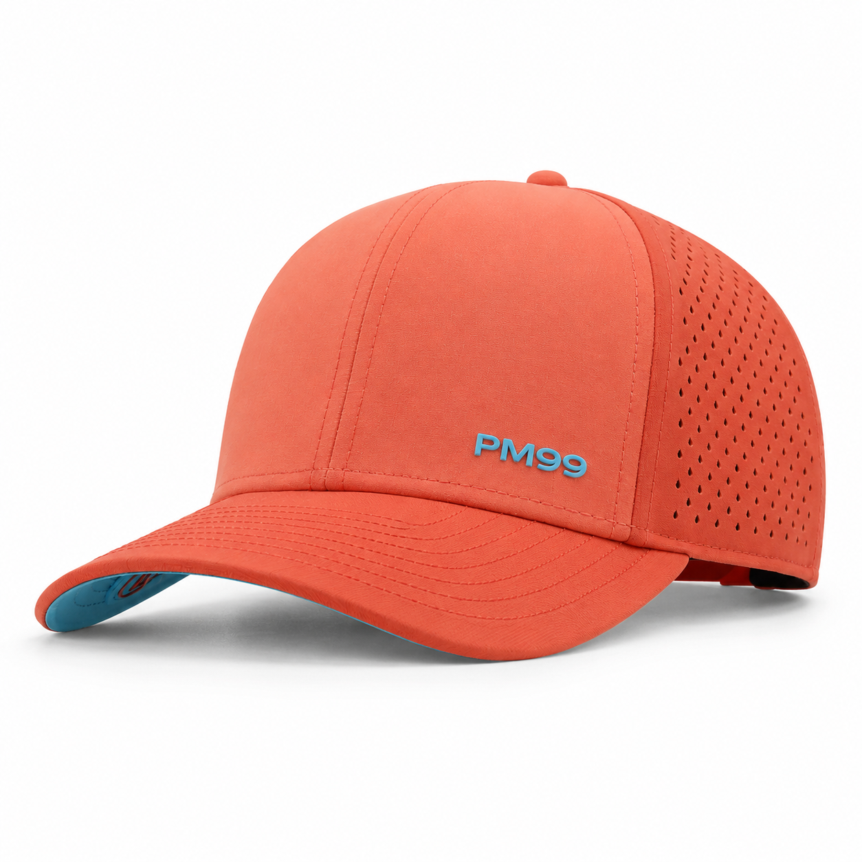 Orange Quick Dry Golf Cap,www.nearlonggolf.com,Orange Quick Dry Golf Cap With Vented Panels