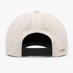 White Golf Cap,www.nearlonggolf.com,Two Tone Golf Cap With Black Brim And Vented Panels