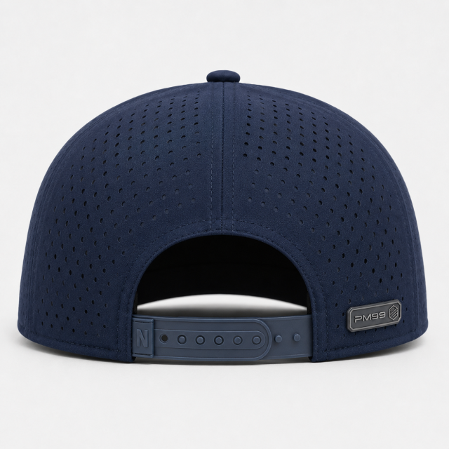 Navy Blue 6 Panel Golf Cap,www.nearlonggolf.com,Navy Blue 6 Panel Golf Cap With Topographic Pattern