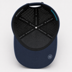 Navy Blue 6 Panel Golf Cap,www.nearlonggolf.com,Navy Blue 6 Panel Golf Cap With Topographic Pattern