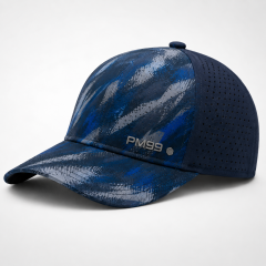 Navy Blue Pattern Golf Cap,www.nearlonggolf.com,Navy Blue Pattern Golf Cap With Vented Panels