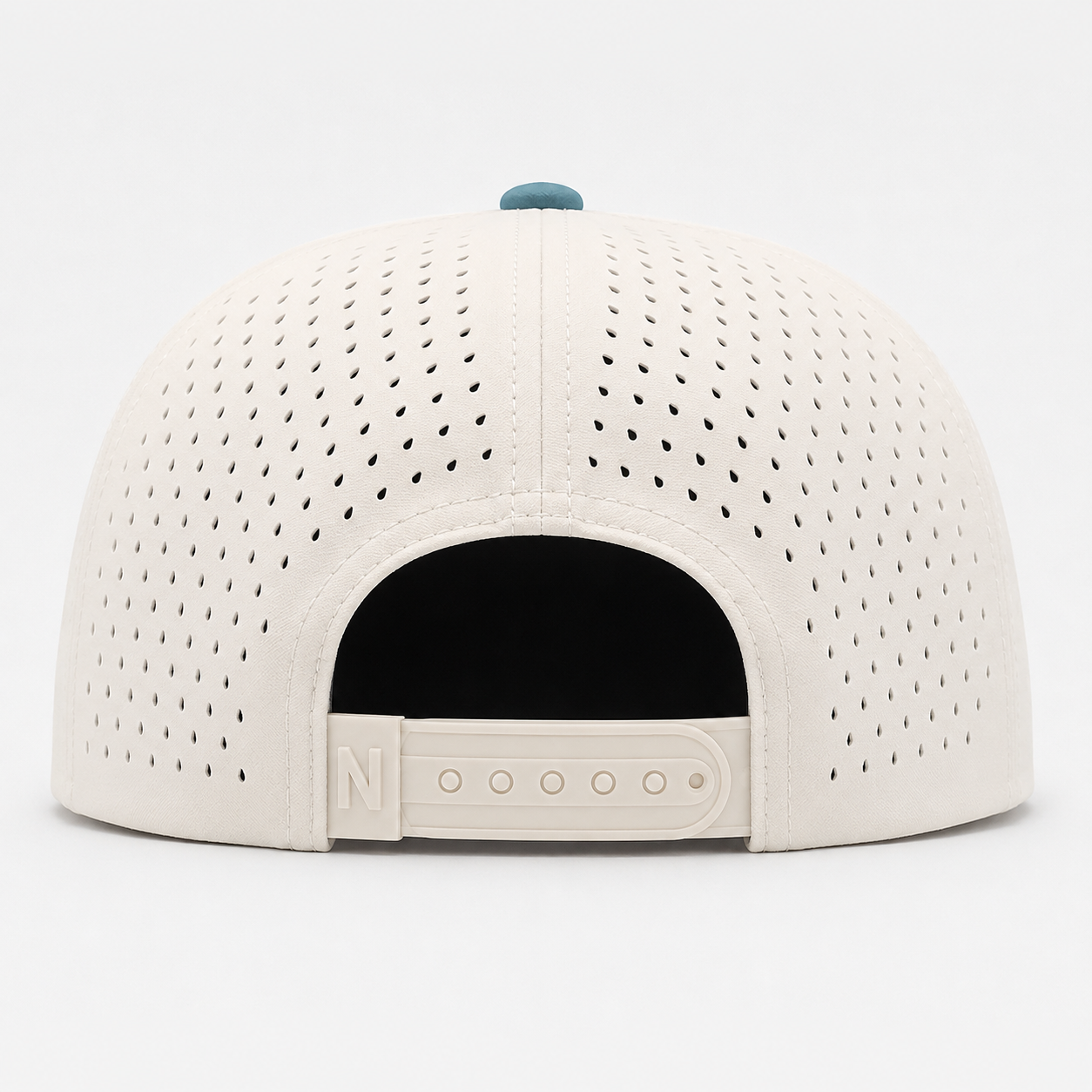 Ivory Blue Golf Rope Hat,www.nearlonggolf.com,Ivory Blue Golf Rope Hat With Leather Patch Logo