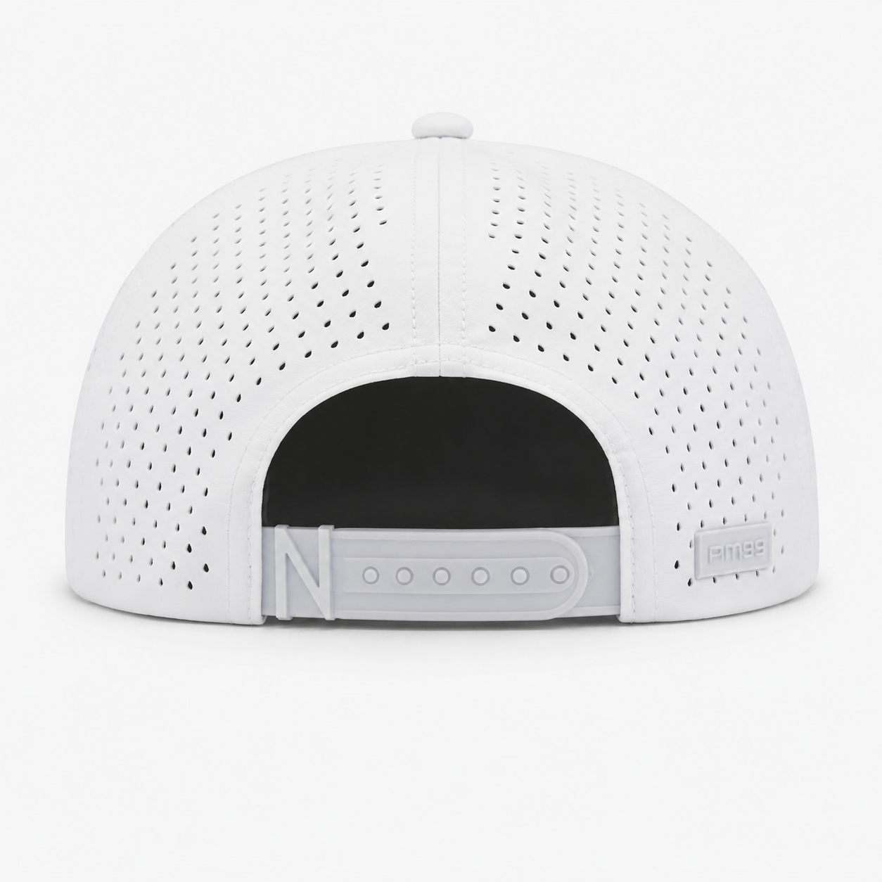 Structured White Golf Hat,www.nearlonggolf.com,Structured White Golf Hat With Flat Brim And Vents