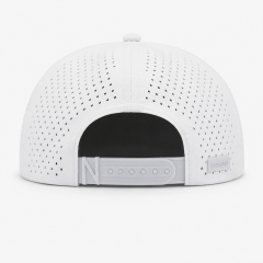 Structured White Golf Hat,www.nearlonggolf.com,Structured White Golf Hat With Flat Brim And Vents