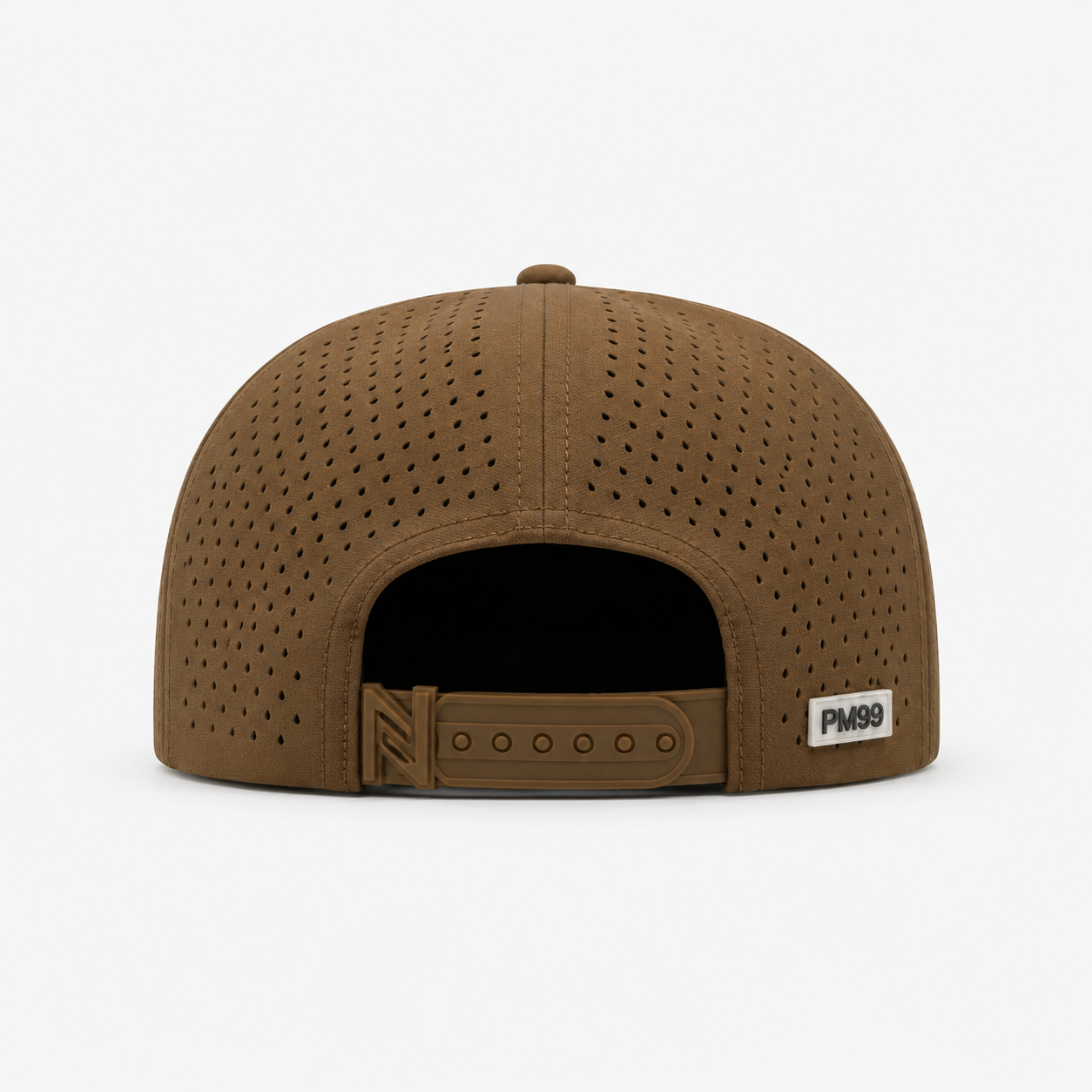 Brown Golf Cap,www.nearlonggolf.com,Brown Golf Cap With White Flat Bill And Rope Detail