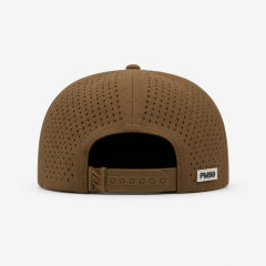 Brown Golf Cap,www.nearlonggolf.com,Brown Golf Cap With White Flat Bill And Rope Detail