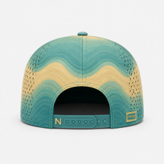 Teal Wave Pattern Golf Rope Hat,www.nearlonggolf.com,Teal Wave Pattern Golf Hat With Rope And Side Vents