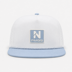 Golf Hat,www.nearlonggolf.com,Olive Green Rope Golf Hat With Leather Patch Logo