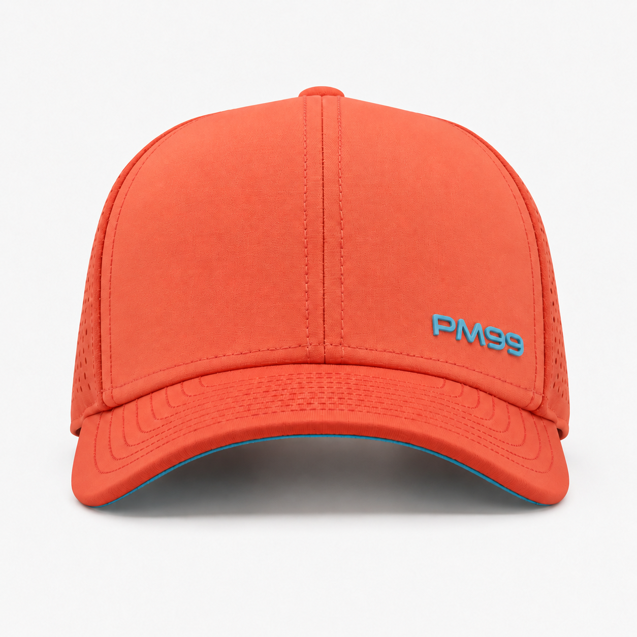 Orange Quick Dry Golf Cap,www.nearlonggolf.com,Orange Quick Dry Golf Cap With Vented Panels