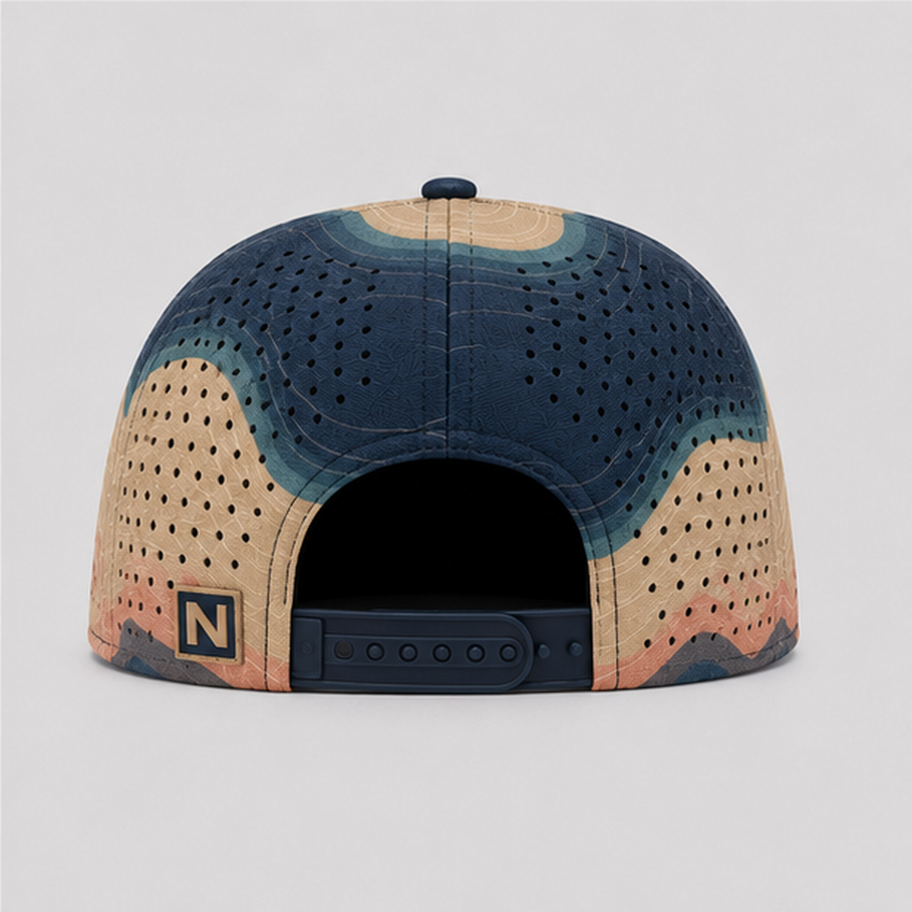 Navy Topographic Golf Rope Cap,www.nearlonggolf.com,Navy Topographic Golf Rope Cap With Flat Bill