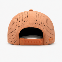 Orange Performance Golf Cap,www.nearlonggolf.com,Breathable Orange Golf Cap For Summer With Rope Trim