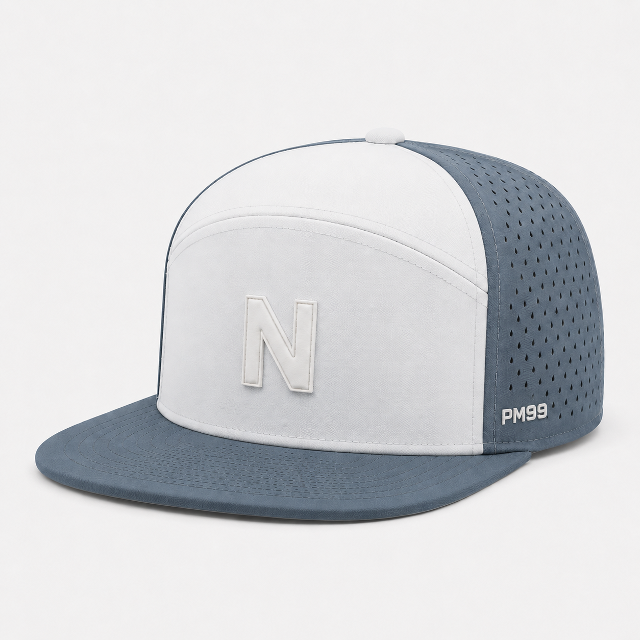 White Grey 5 Panel Golf Cap,www.nearlonggolf.com,White Grey 5 Panel Golf Cap