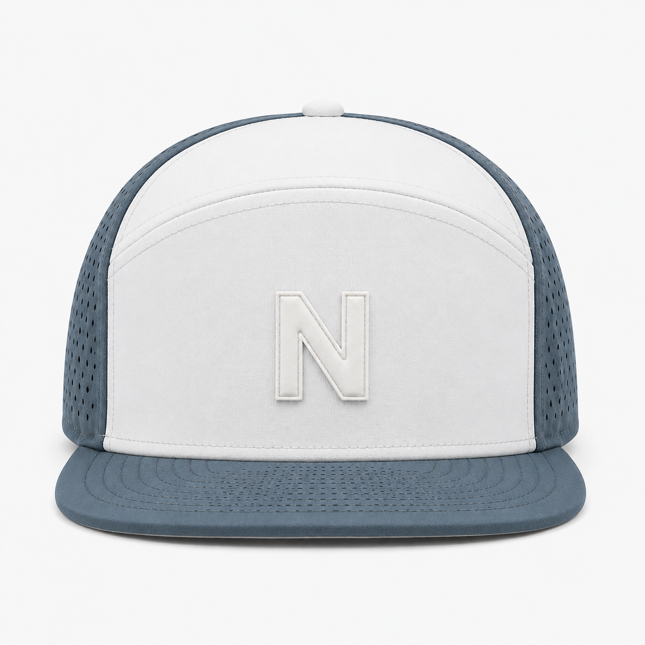 White Grey 5 Panel Golf Cap,www.nearlonggolf.com,White Grey 5 Panel Golf Cap