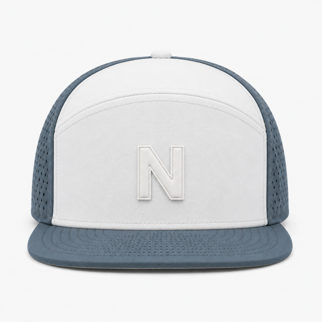 White Grey 5 Panel Golf Cap,www.nearlonggolf.com,White Grey 5 Panel Golf Cap