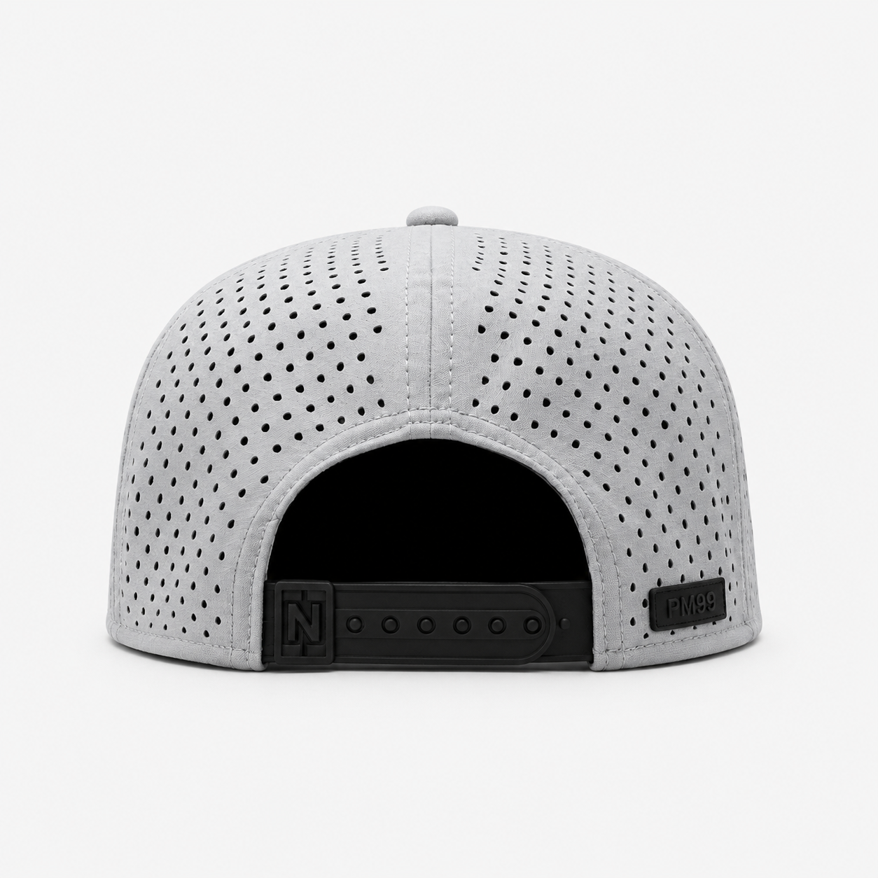 5パネルゴルフハット、www.nearlonggolf.com、パンチング加工パネル付きブラック＆ホワイト5パネルゴルフハット