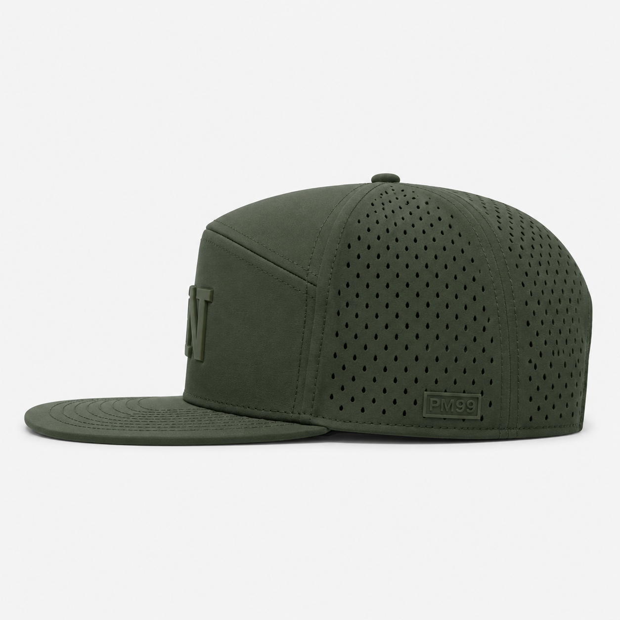 Olive Green Performance Golf Hat,www.nearlonggolf.com,Olive Green 5 Panel Performance Golf Hat For Men