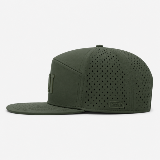 Olive Green Performance Golf Hat,www.nearlonggolf.com,Olive Green 5 Panel Performance Golf Hat For Men