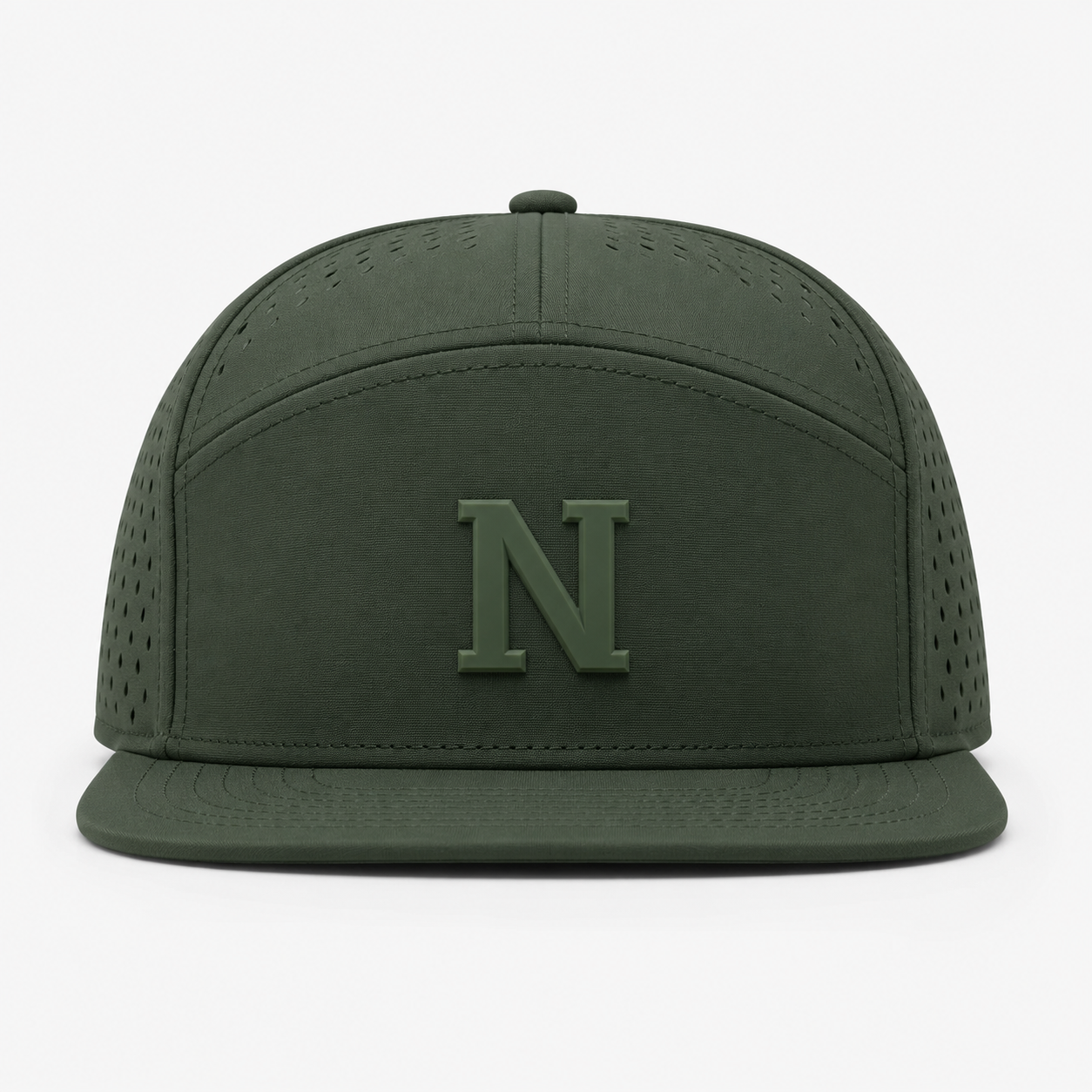 Olive Green Performance Golf Hat,www.nearlonggolf.com,Olive Green 5 Panel Performance Golf Hat For Men