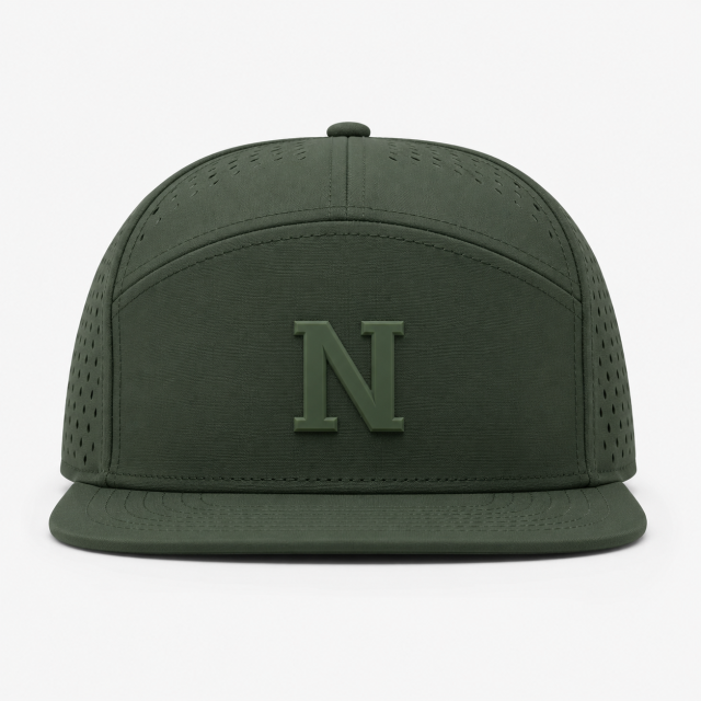 Olive Green Performance Golf Hat,www.nearlonggolf.com,Olive Green 5 Panel Performance Golf Hat For Men