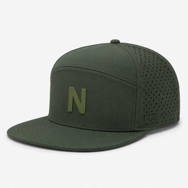 Olive Green Performance Golf Hat,www.nearlonggolf.com,Olive Green 5 Panel Performance Golf Hat For Men