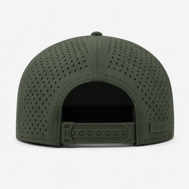 Olive Green Performance Golf Hat,www.nearlonggolf.com,Olive Green 5 Panel Performance Golf Hat For Men