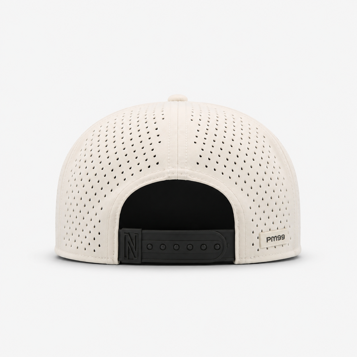 Off White Black 5 Panel Golf Hat Flat,www.nearlonggolf.com,White Black 5 Panel Golf Hat With Flat Bill And Vented Sides