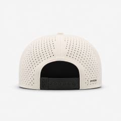 Off White Black 5 Panel Golf Hat Flat,www.nearlonggolf.com,White Black 5 Panel Golf Hat With Flat Bill And Vented Sides