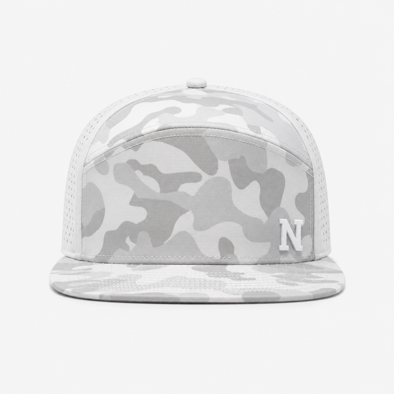 White Digital Camo Golf Hat,www.nearlonggolf.com,White Digital Camo Golf Hat | 5 Panel Performance Cap