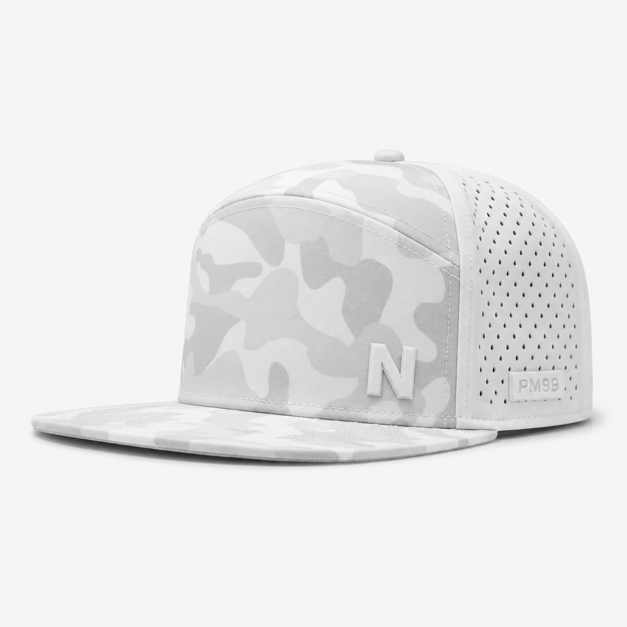 White Digital Camo Golf Hat,www.nearlonggolf.com,White Digital Camo Golf Hat | 5 Panel Performance Cap