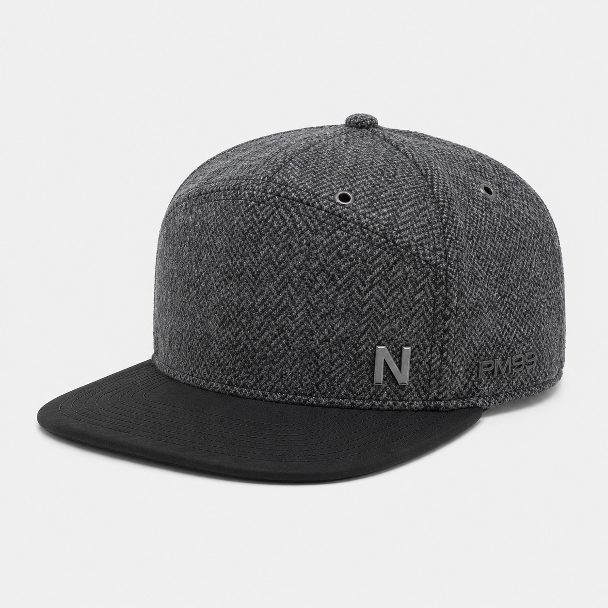 Brown Black 5 Panel Golf Hat,www.nearlonggolf.com,Brown 5 Panel Golf Hat | Textured Flat Bill Custom Cap