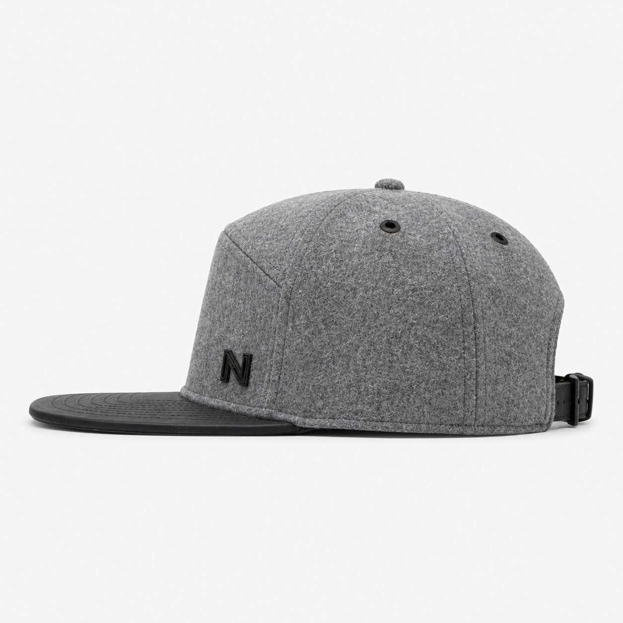 Golf Cap with Black,www.nearlonggolf.com,Heather Gray Golf Cap | 5 Panel Flat Brim Custom Hat