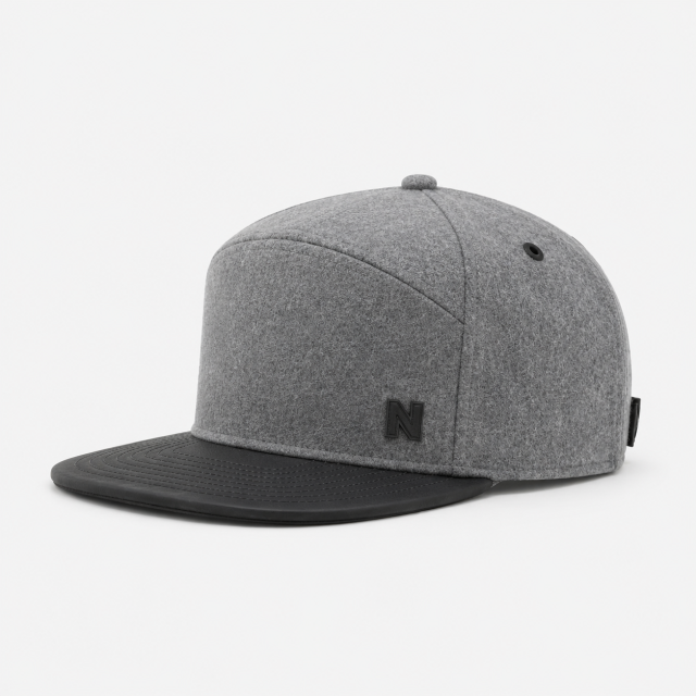 Golf Cap with Black,www.nearlonggolf.com,Heather Gray Golf Cap | 5 Panel Flat Brim Custom Hat