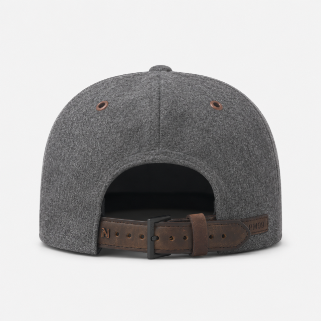 Golf Snapback Ha,www.nearlonggolf.com,Dark Gray Golf Snapback Hat | Brown Flat Brim Custom Cap
