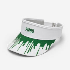 White Green Printed Golf Visor Ca,www.nearlonggolf.com,White Green Golf Visor Cap | Custom Printed Sun Visor