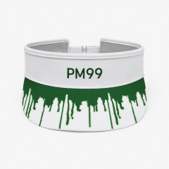 White Green Printed Golf Visor Ca,www.nearlonggolf.com,White Green Golf Visor Cap | Custom Printed Sun Visor