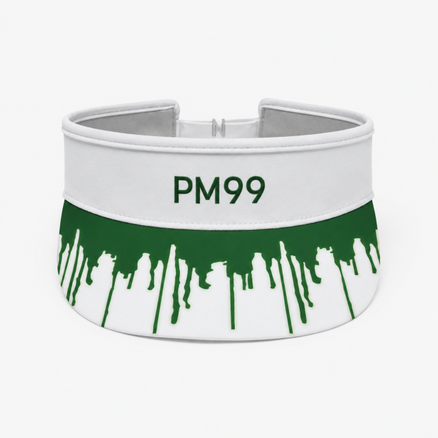 White Green Printed Golf Visor Ca,www.nearlonggolf.com,White Green Golf Visor Cap | Custom Printed Sun Visor