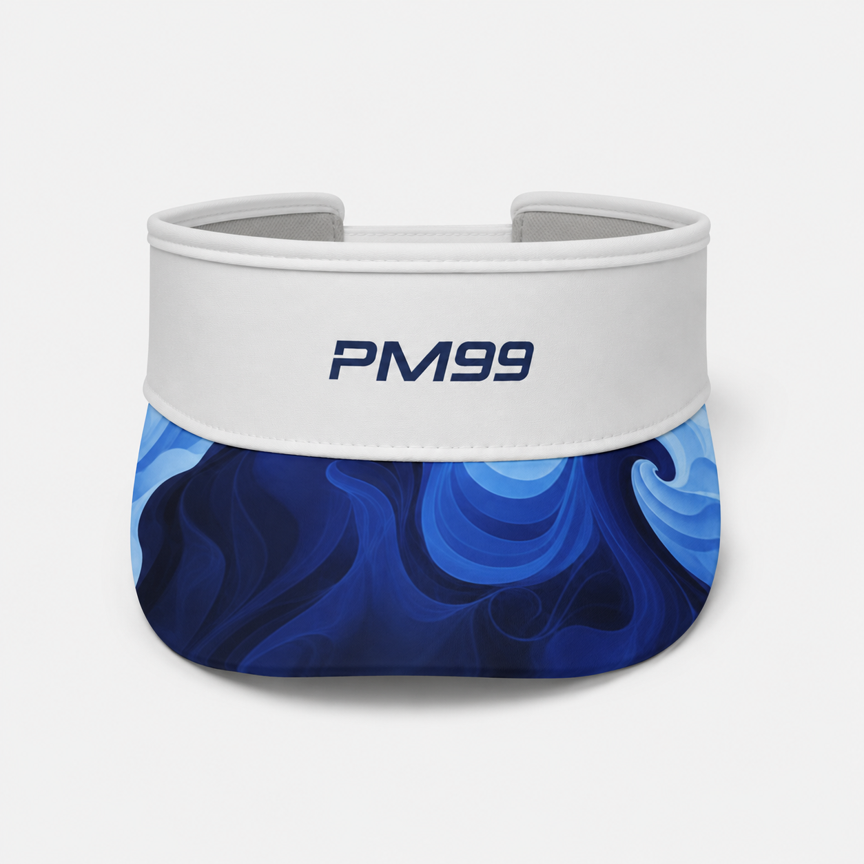 Navy Blue Wave Golf Visor Cap,www.nearlonggolf.com,Navy Blue Golf Visor Cap | Custom Wave Print Sun Visor