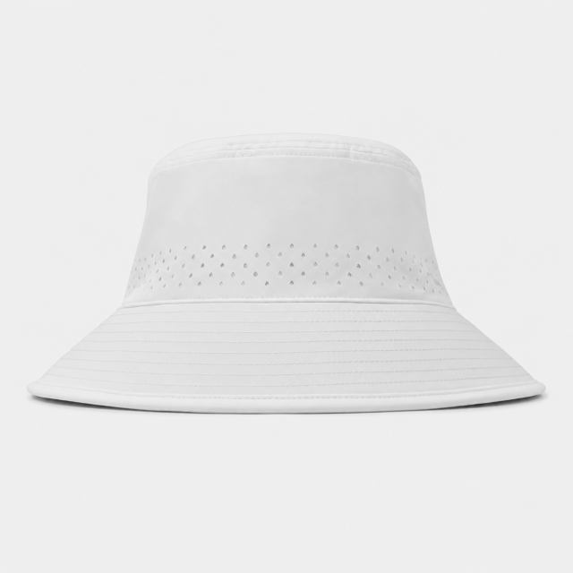 White Vented Golf Bucket Hat,www.nearlonggolf.com,White Golf Bucket Hat | Vented Wide Brim Sun Hat