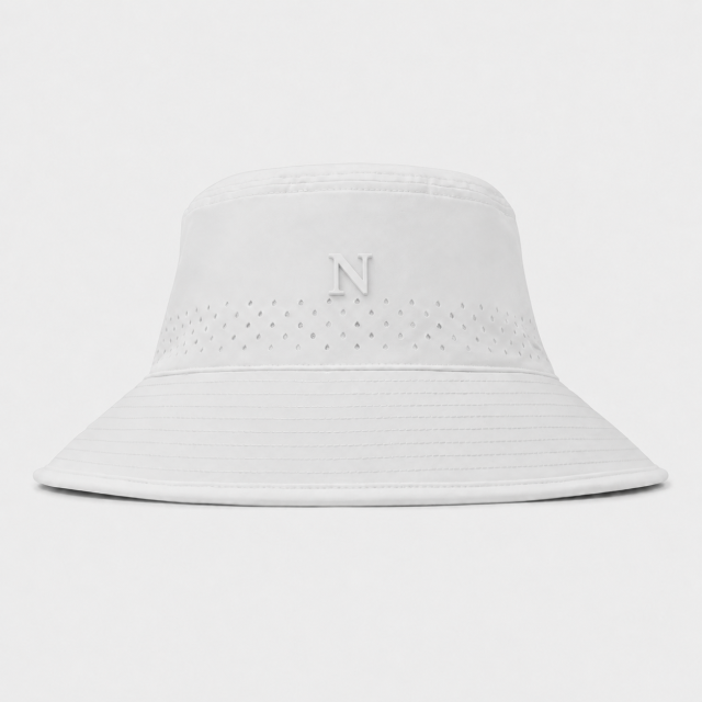 White Vented Golf Bucket Hat,www.nearlonggolf.com,White Golf Bucket Hat | Vented Wide Brim Sun Hat