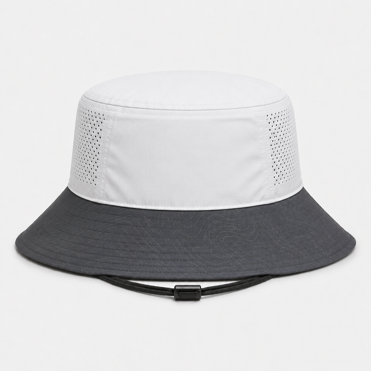 White Grey Golf Bucket Hat,www.nearlonggolf.com,White Grey Golf Bucket Hat