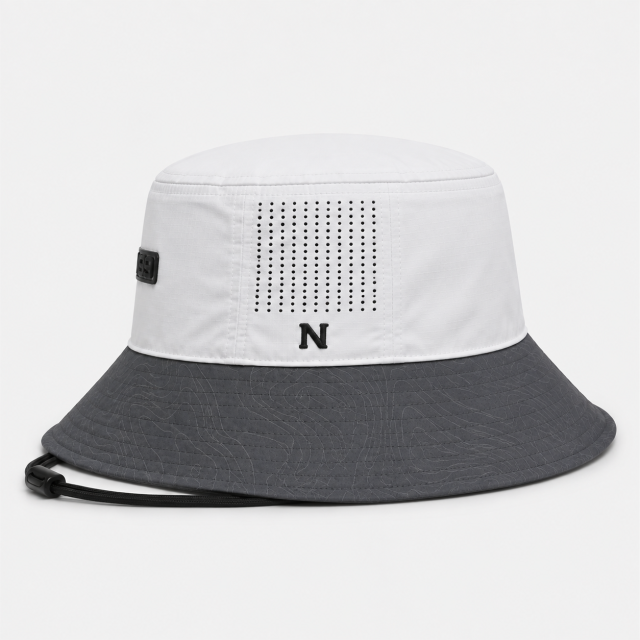 White Grey Golf Bucket Hat,www.nearlonggolf.com,White Grey Golf Bucket Hat