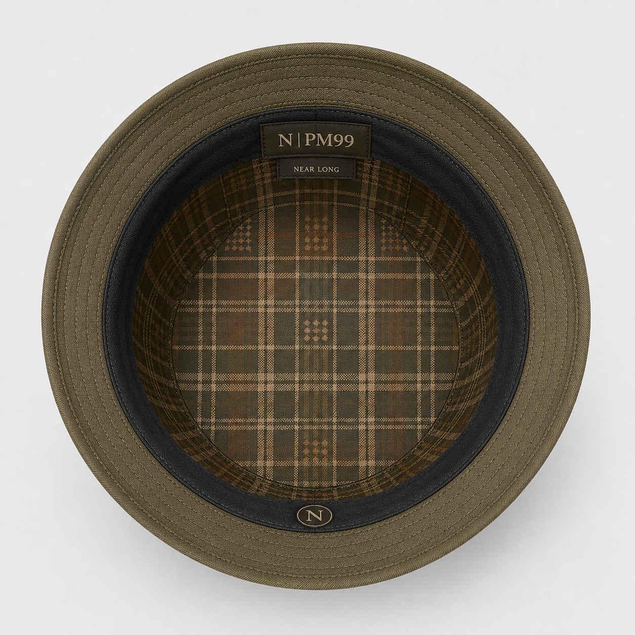 Khaki Plaid Golf Bucket Hat,www.nearlonggolf.com,Khaki Plaid Golf Bucket Hat