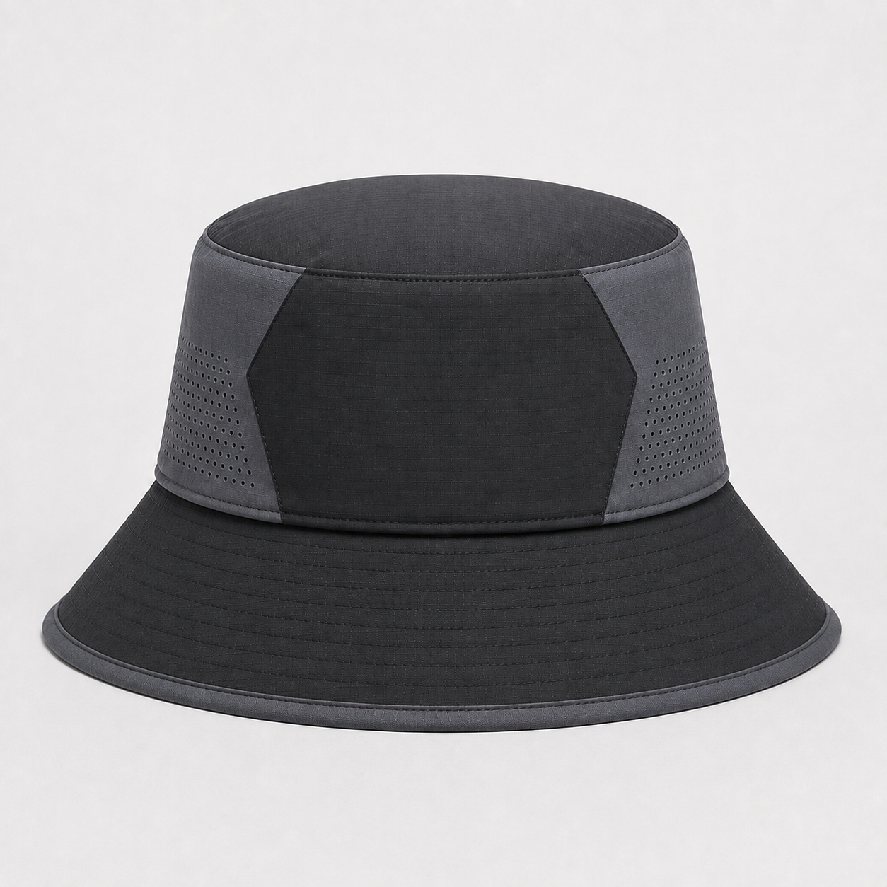 Charcoal Performance Golf Bucket Hat,www.nearlonggolf.com,Charcoal Golf Bucket Hat | Vented Full Brim Performance Hat