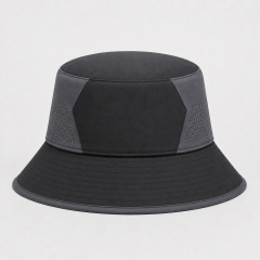 Charcoal Performance Golf Bucket Hat,www.nearlonggolf.com,Charcoal Golf Bucket Hat | Vented Full Brim Performance Hat