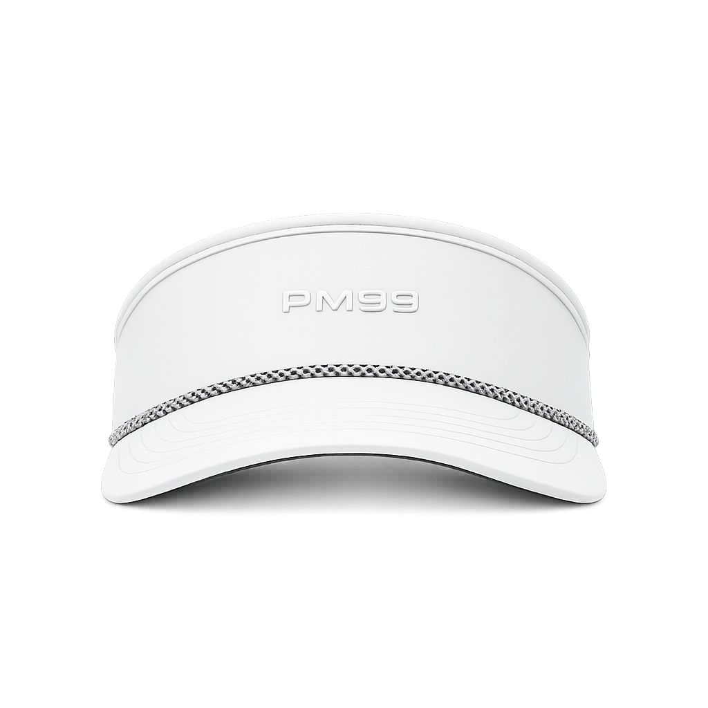White Braided Rope Golf Visor,www.nearlonggolf.com,White Braided Rope Golf Visor | Custom Sun Visor Hat