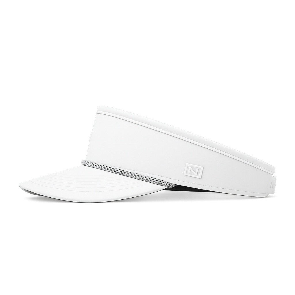 White Braided Rope Golf Visor,www.nearlonggolf.com,White Braided Rope Golf Visor | Custom Sun Visor Hat